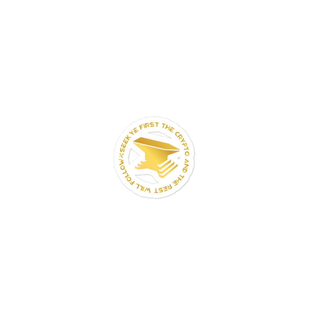 The Crypto Sticker - Golden Yellow