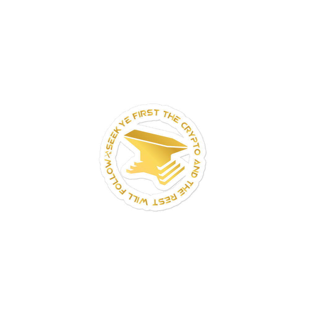The Crypto Sticker - Golden Yellow