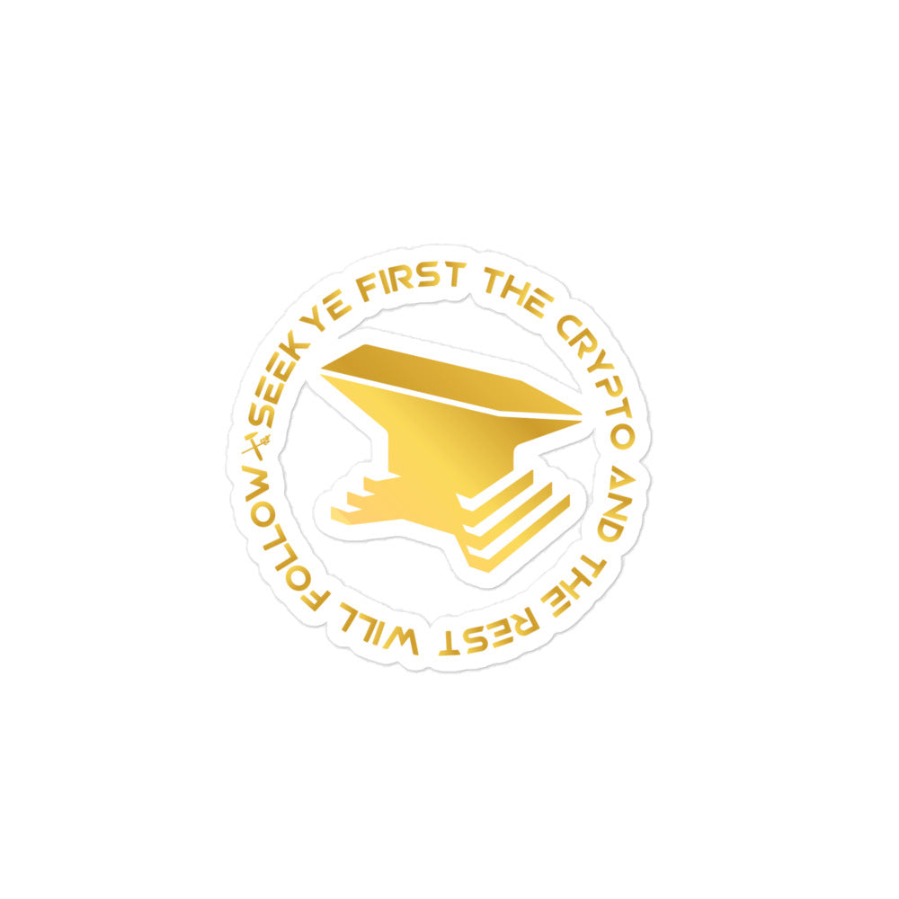 The Crypto Sticker - Golden Yellow