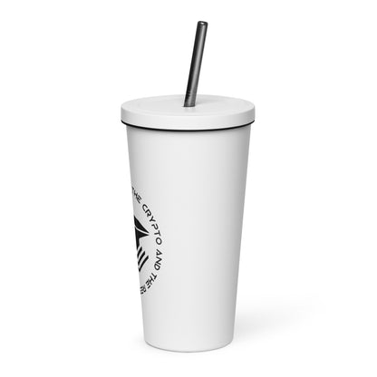 Seek Ye First Insulated tumbler with a straw