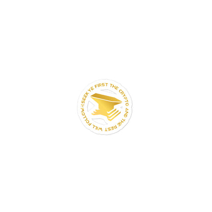 The Crypto Sticker - Golden Yellow