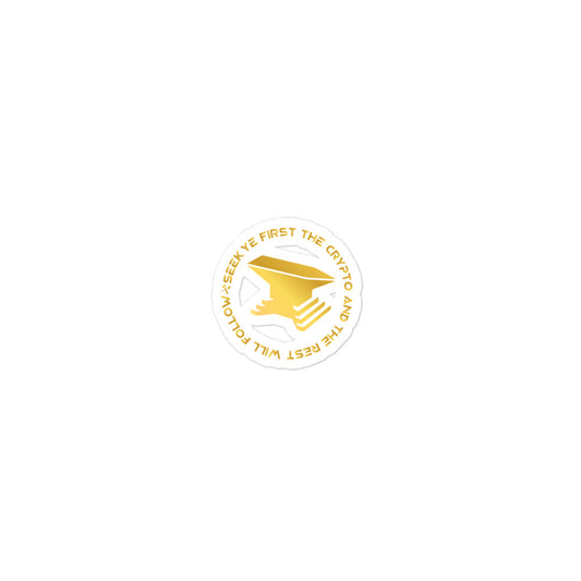 The Crypto Sticker - Golden Yellow