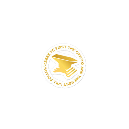 The Crypto Sticker - Golden Yellow